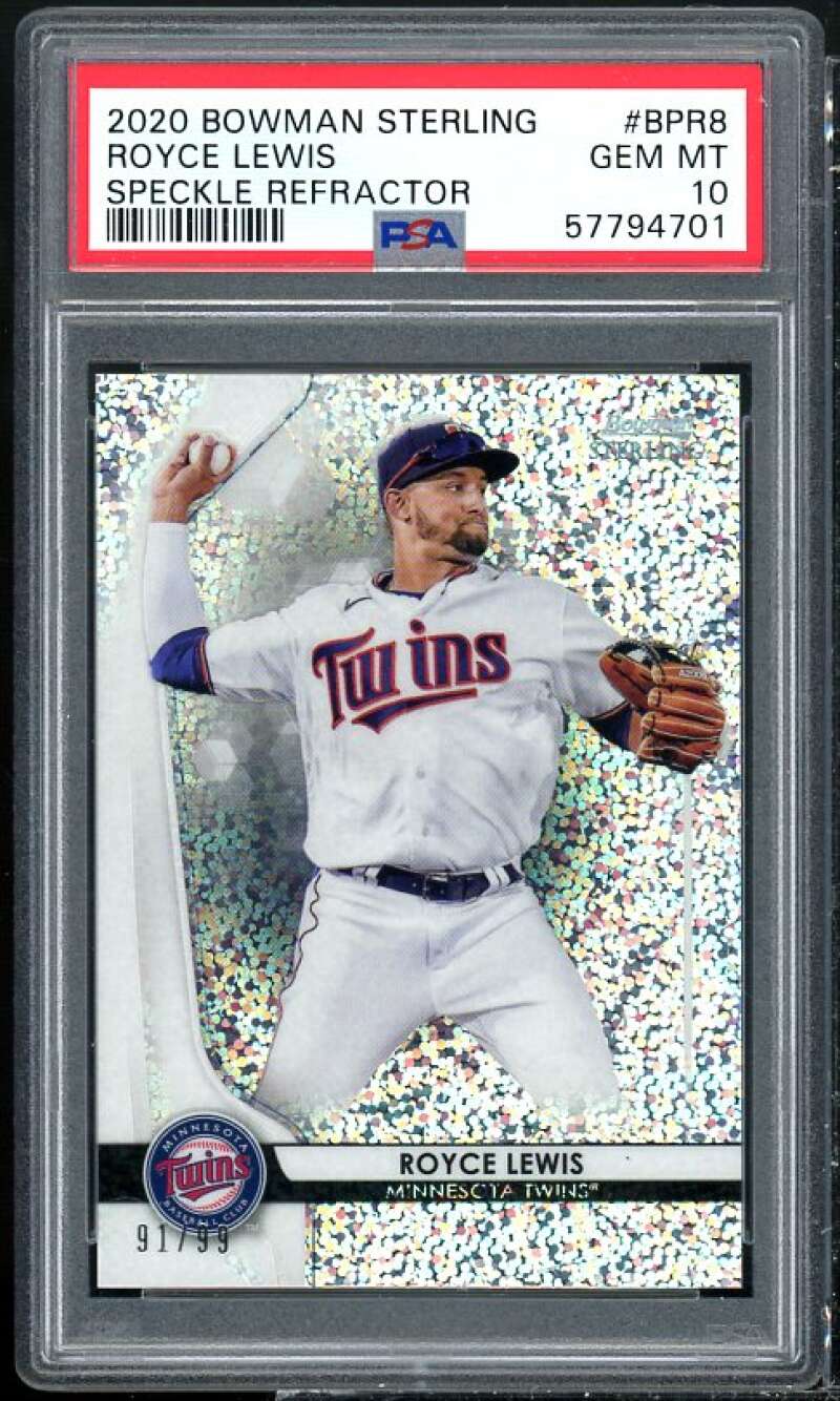 Royce Lewis Card 2020 Bowman Sterling Speckle Refractor #BPR-8 PSA 10 Image 1