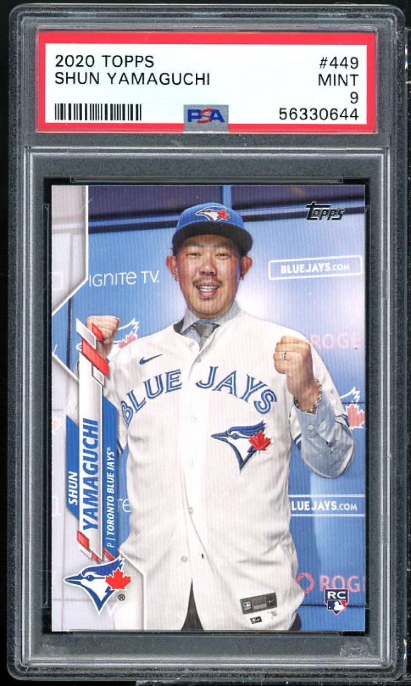 Shun Yamaguchi Rookie Card 2020 Topps #449 PSA 9 Image 1