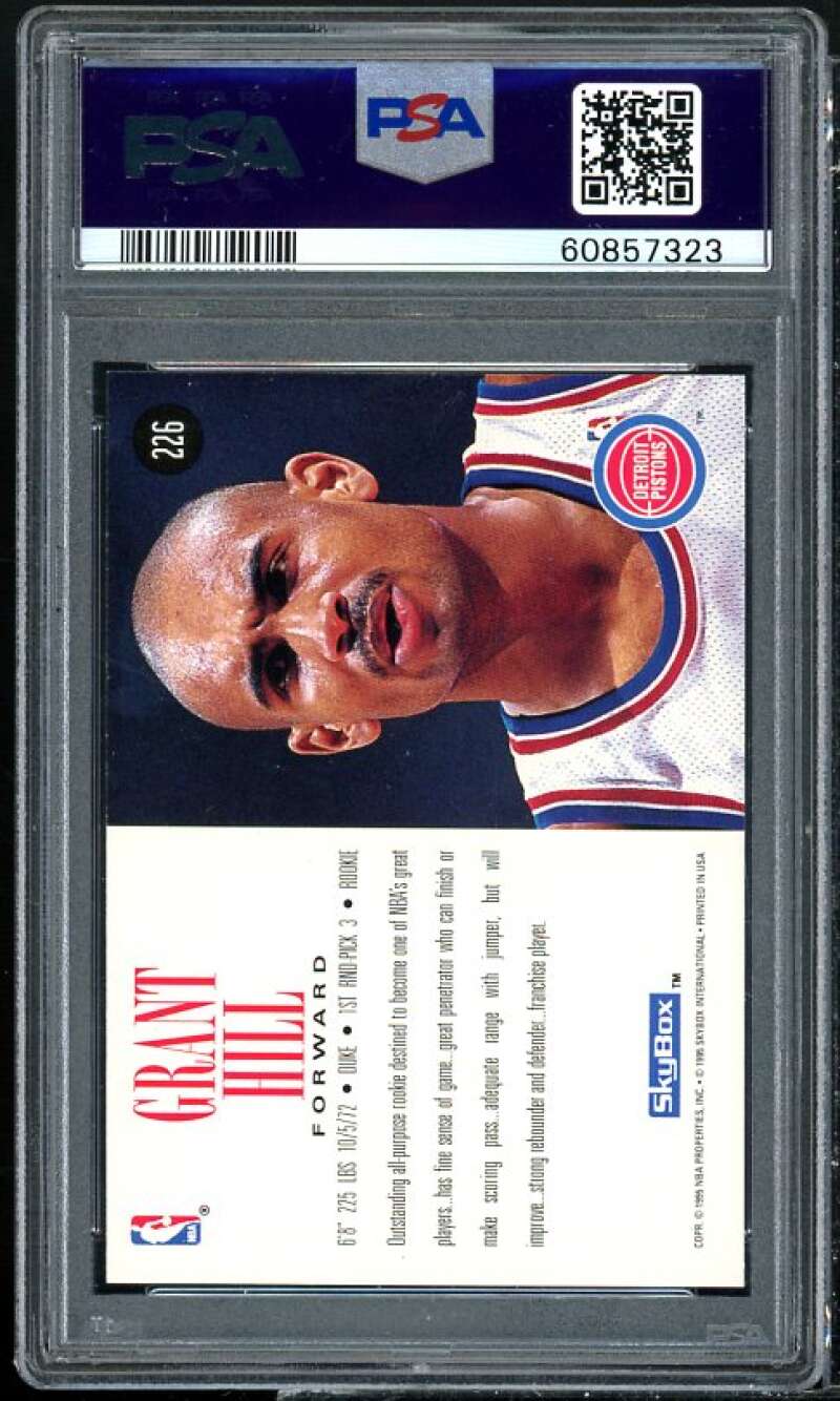 Grant Hill Rookie Card 1994-95 SkyBox #226 PSA 9 Image 2