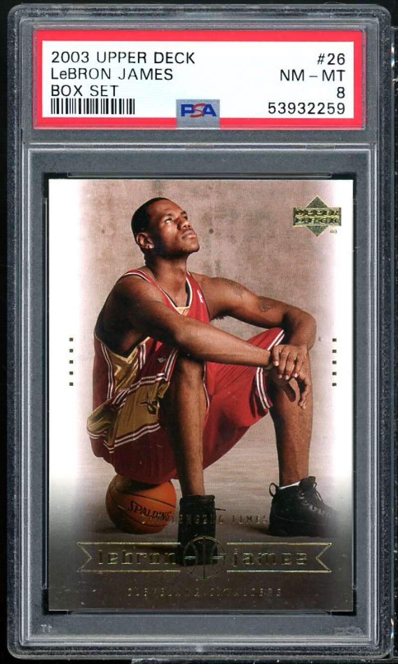 LeBron James Rookie Card 2003 Upper Deck LeBron James Box Set #26 PSA 8 Image 1