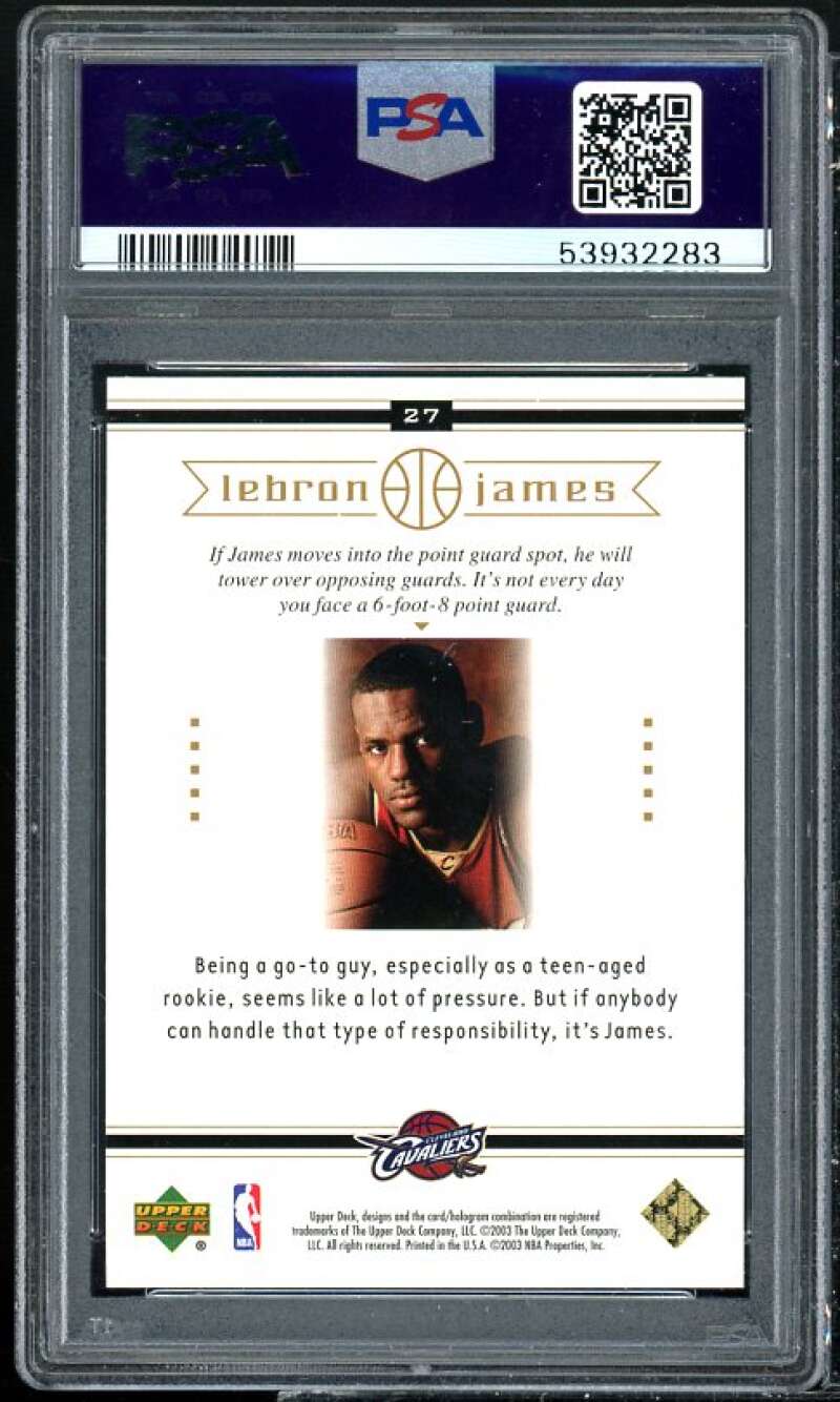 LeBron James Rookie Card 2003 Upper Deck LeBron James Box Set #27 PSA 8 Image 2