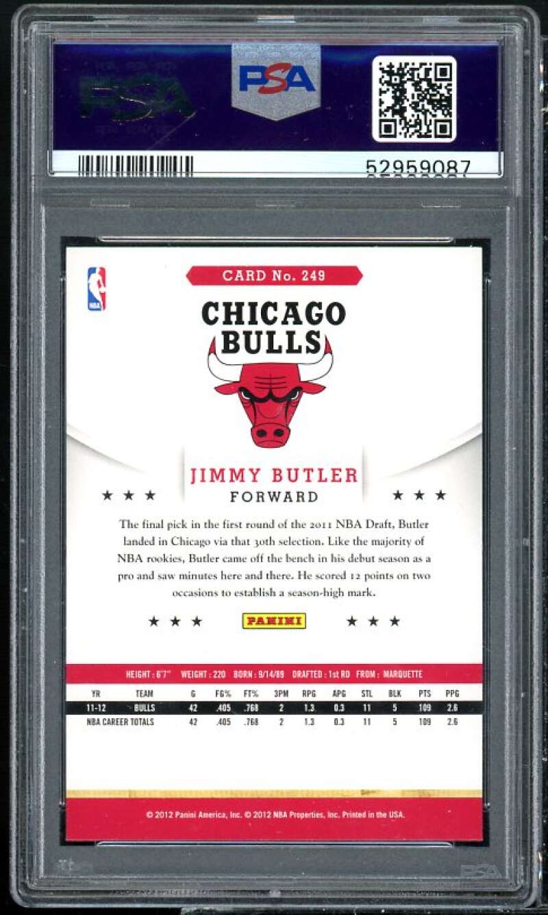 Jimmy Butler Rookie Card 2012-13 Panini Hoops #249 PSA 9 Image 2