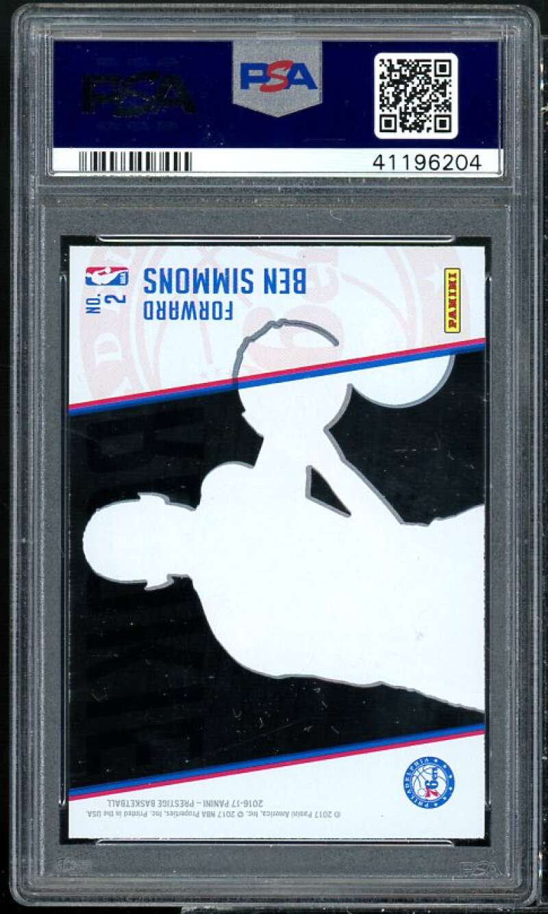 Ben Simmons Rookie Card 2016-17 Panini Prestige Acetate Rookies #2 PSA 9 Image 2