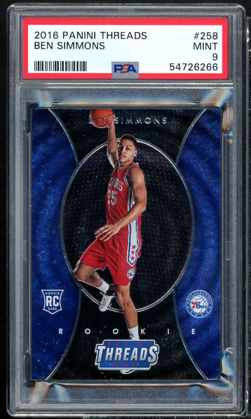 Ben Simmons Rookie Card 2016-17 Panini Threads #258 PSA 9 Image 1