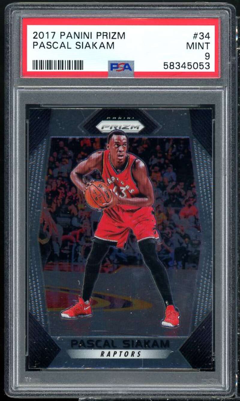 Pascal Siakam Card 2017-18 Panini Prizm #34 PSA 9 Image 1