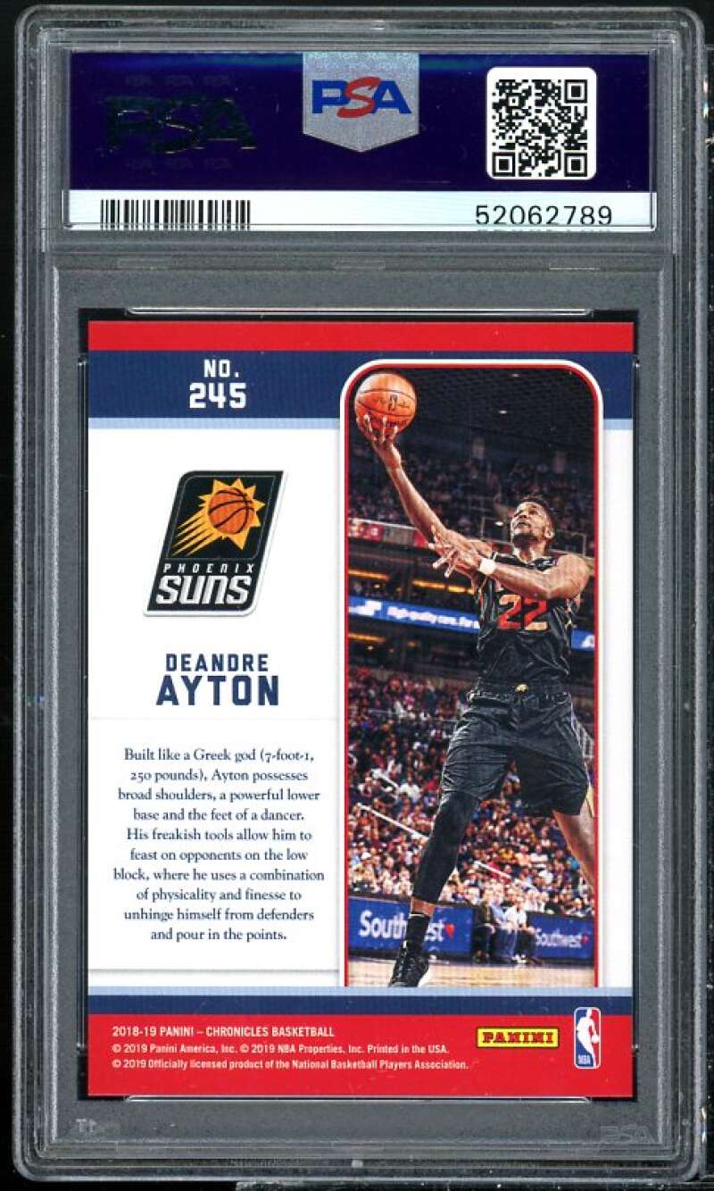 Deandre Ayton Rookie Card 2018-19 Panini Chronicles #245 PSA 9 Image 2