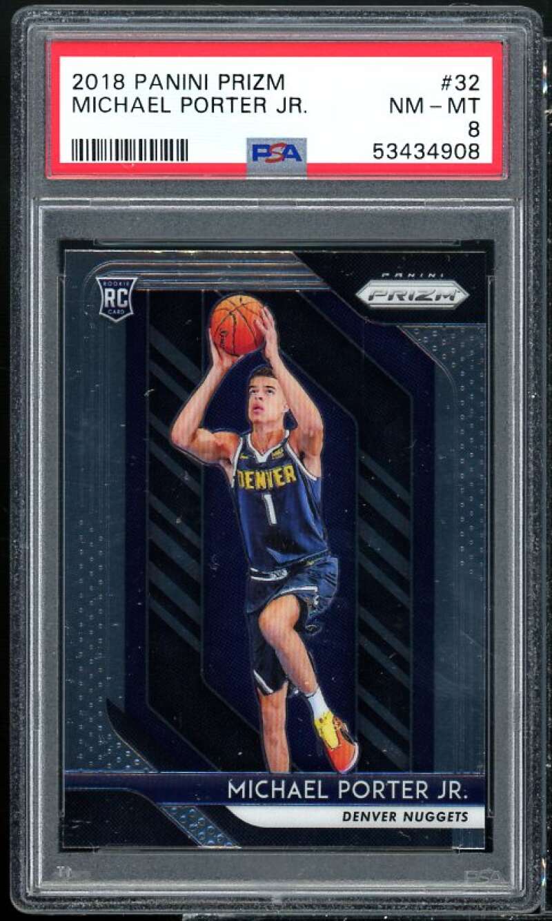 Michael Porter Jr. Rookie Card 2018-19 Panini Prizm #32 PSA 8 Image 1