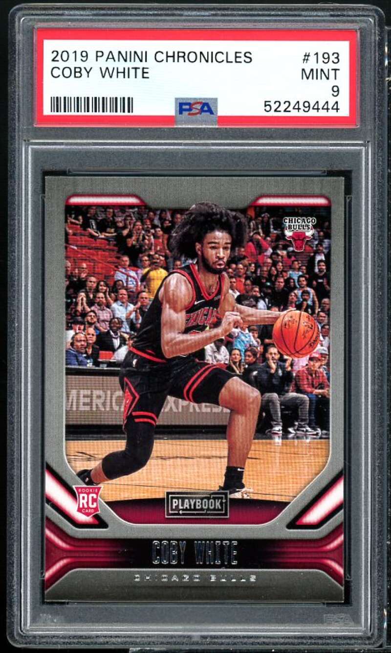 Coby White Rookie Card 2019-20 Panini Chronicles #193 PSA 9 Image 1