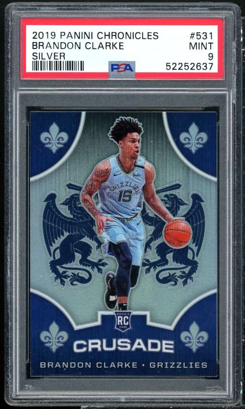 Brandon Clarke Rookie Card 2019-20 Panini Chronicles Silver #531 PSA 9 Image 1