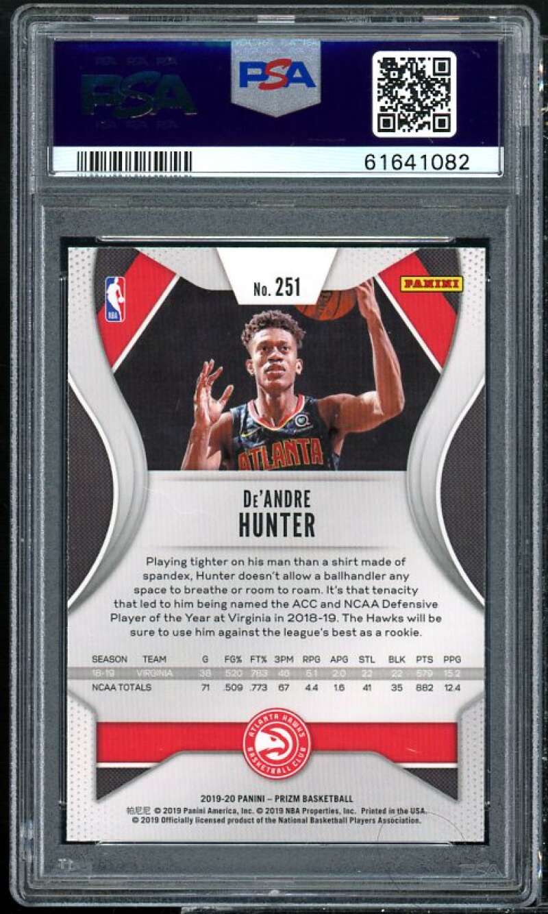 De'Andre Hunter Rookie Card 2019-20 Panini Prizm #251 PSA 9 Image 2