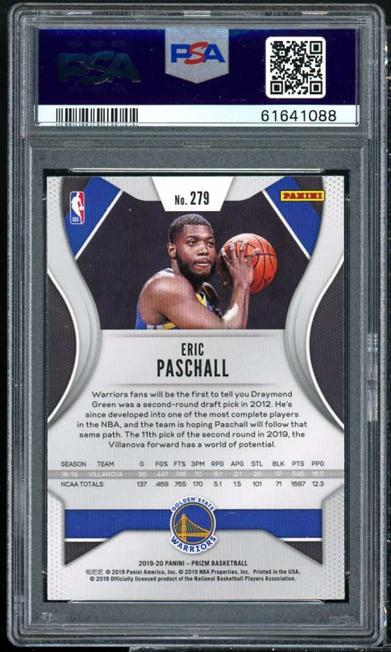 Eric Paschall Rookie Card 2019-20 Panini Prizm #279 PSA 9 Image 2