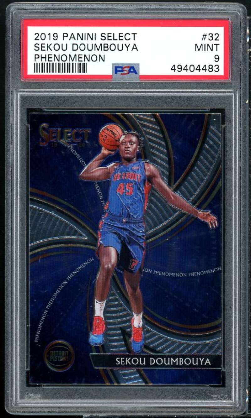 Sekou Doumbouya Rookie Card 2019-20 Panini Select Phenomenon #32 PSA 9 Image 1