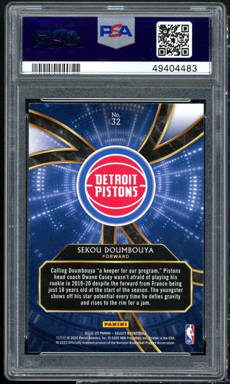 Sekou Doumbouya Rookie Card 2019-20 Panini Select Phenomenon #32 PSA 9 Image 2