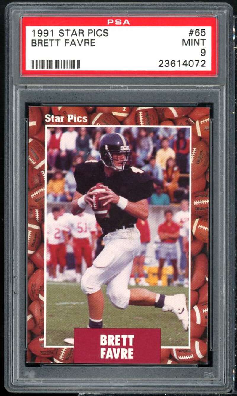 Brett Favre Rookie Card 1991 Star Pics #65 PSA 9 Image 1