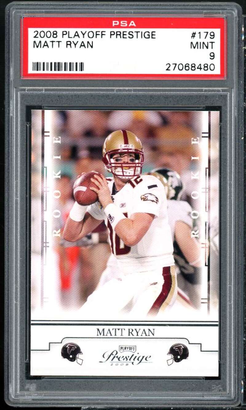 Matt Ryan Rookie Card 2008 Playoff Prestige #179 PSA 9 Image 1