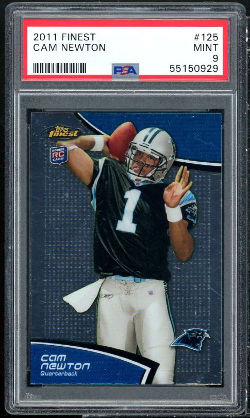 Cam Newton Rookie Card 2011 Finest #125 PSA 9 Image 1