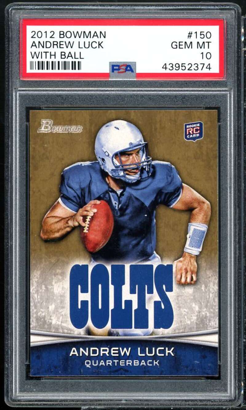 Andrew Luck Rookie Card 2012 Bowman Gold #150 PSA 10 Image 1