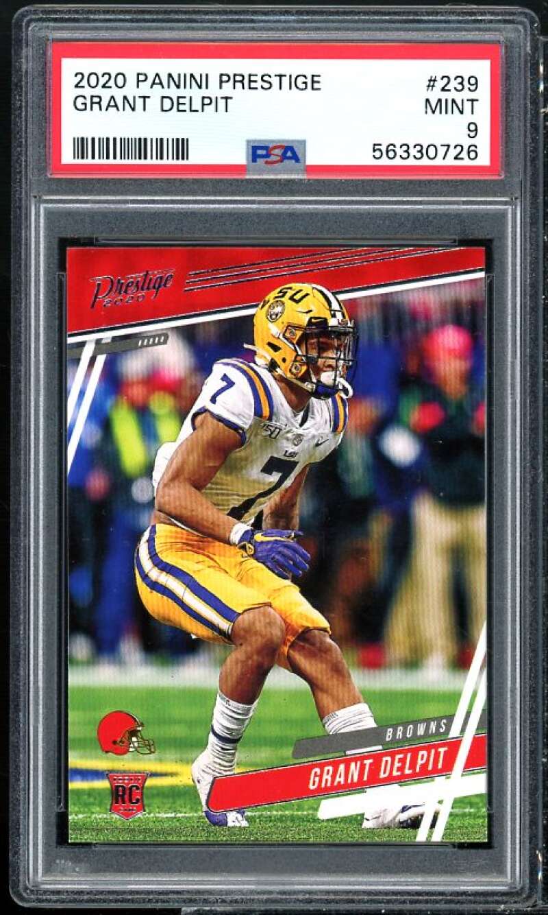 Grant Delpit Rookie Card 2020 Panini Donruss #239 PSA 9 Image 1