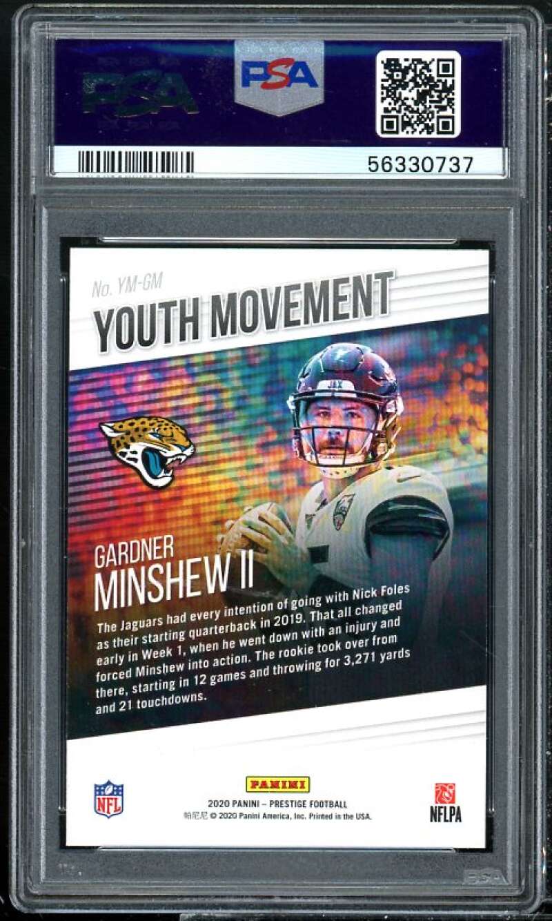 Gardner Minshew Rookie Card 2019 Prestige Youth Movment #YM-GM PSA 10 Image 2