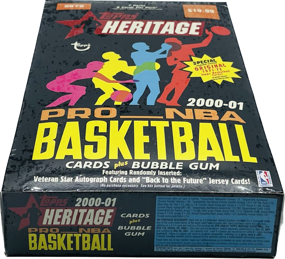 2001 Topps Heritage Basketball 7-Pack Blaster Box Image 2