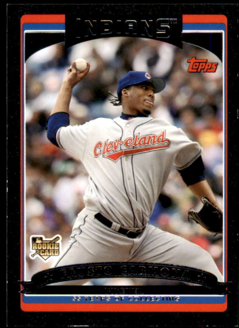 Fausto Carmona Rookie Card 2006 Topps Update Black #UH157 Image 1