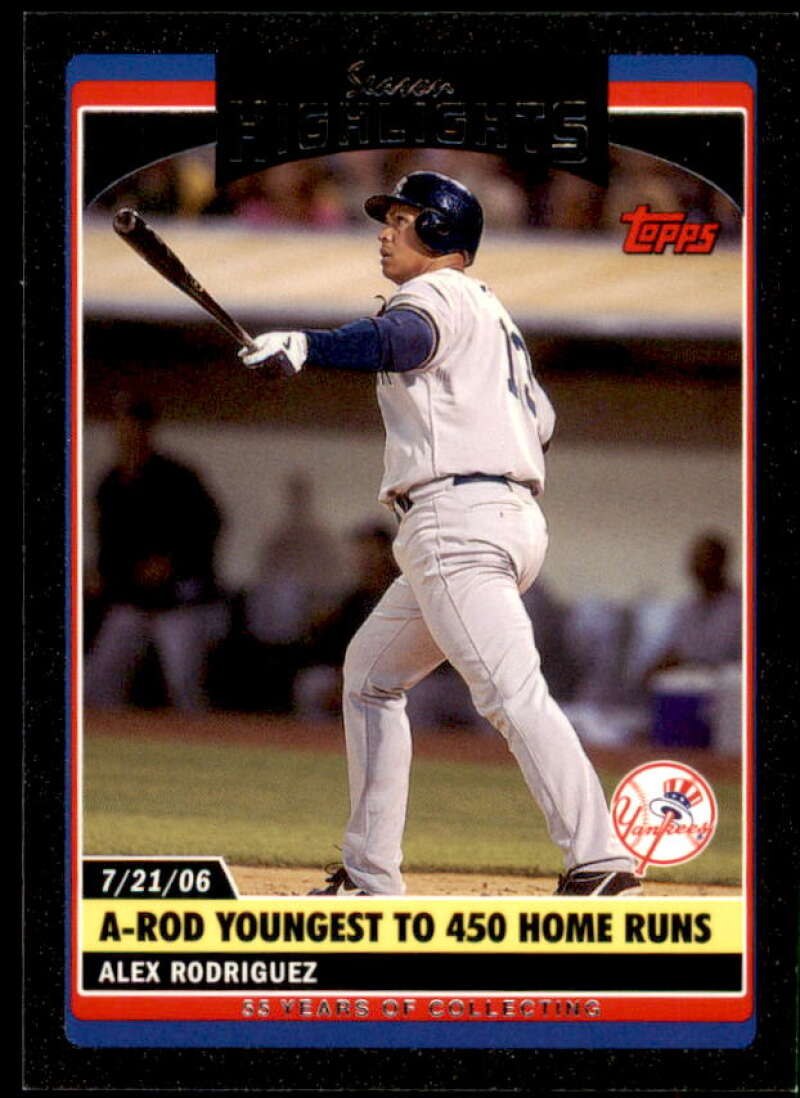 Alex Rodriguez Card 2006 Topps Update Black #UH171 Image 1