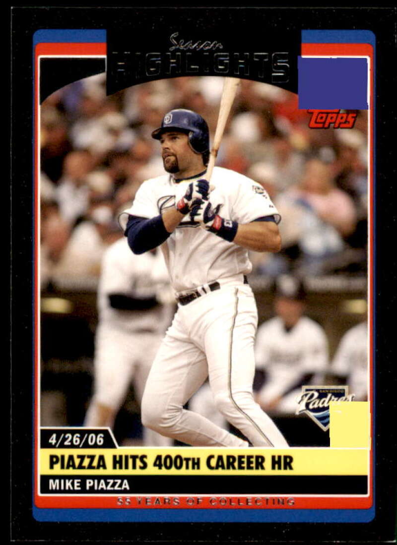 Mike Piazza Card 2006 Topps Update Black #UH172 Image 1
