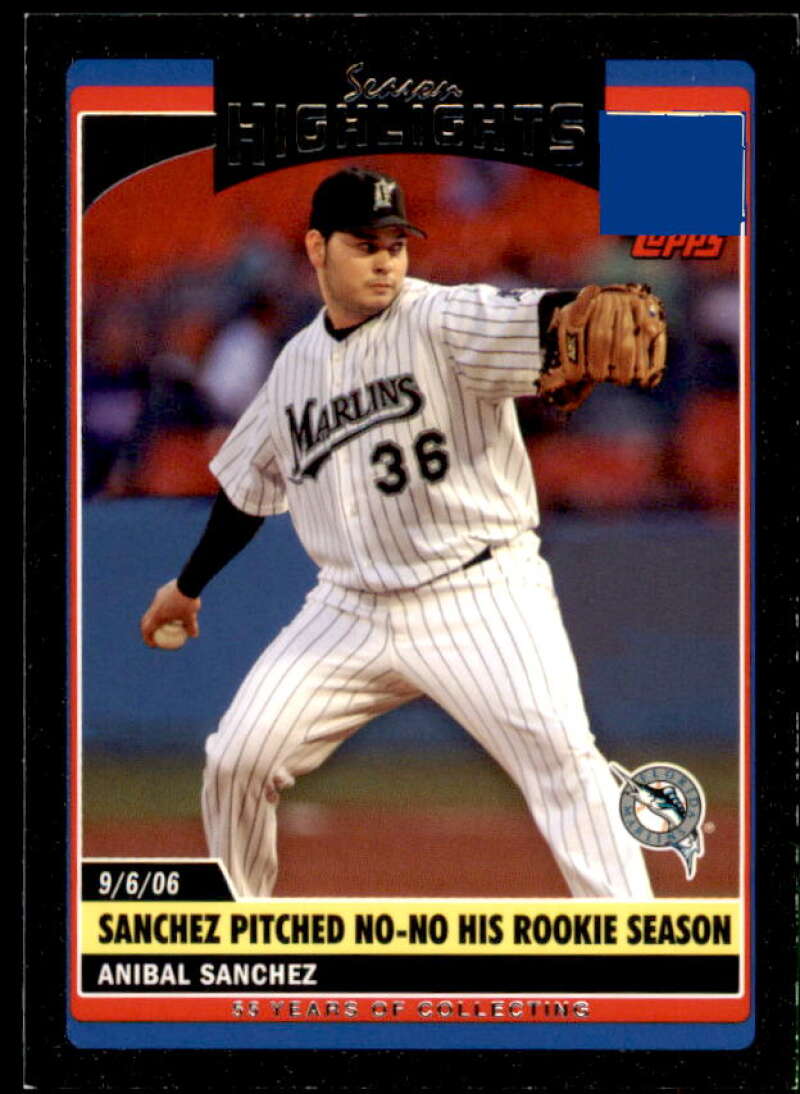 Anibal Sanchez Card 2006 Topps Update Black #UH174 Image 1