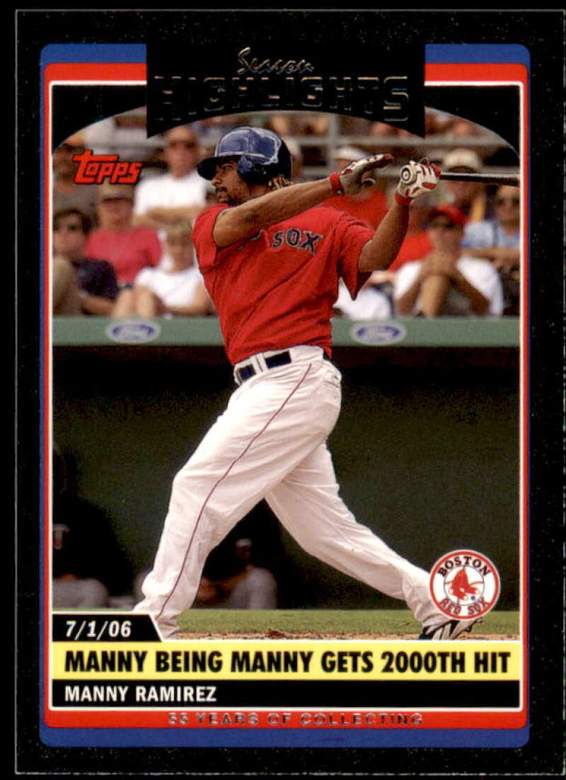 Manny Ramirez Card 2006 Topps Update Black #UH179 Image 1