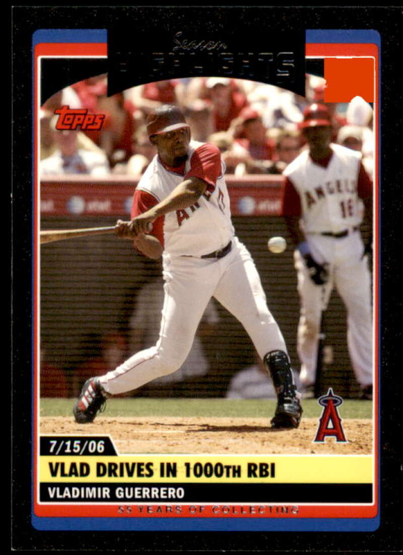 Vladimir Guerrero Card 2006 Topps Update Black #UH180 Image 1