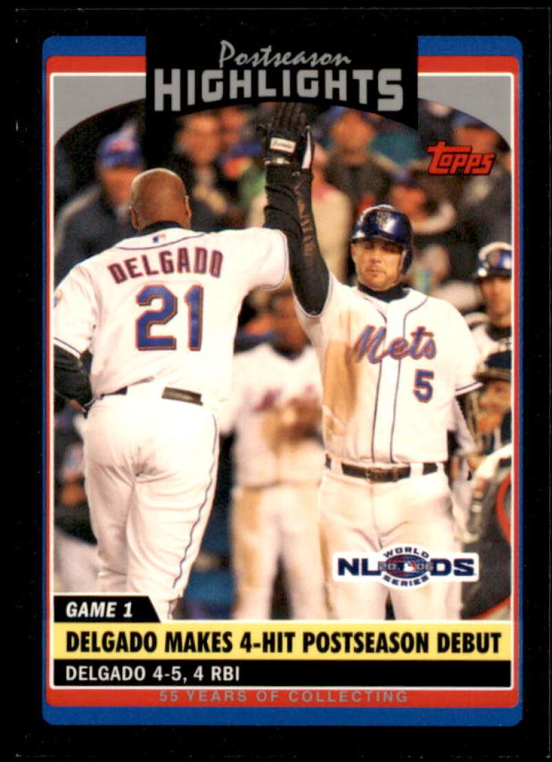 Carlos Delgado Card 2006 Topps Update Black #UH184 Image 1