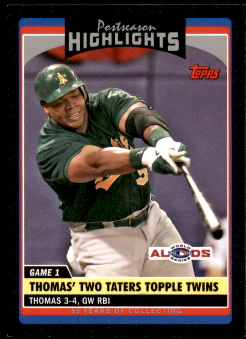 Frank Thomas Card 2006 Topps Update Black #UH185 Image 1