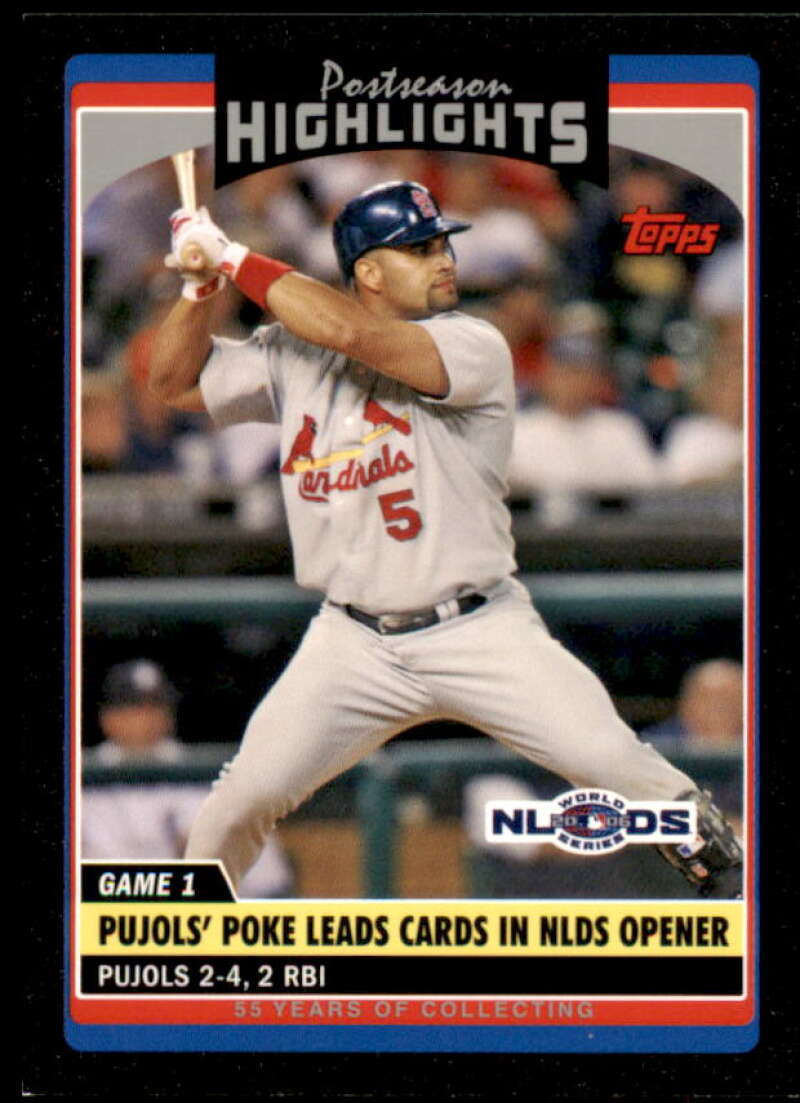 Albert Pujols Card 2006 Topps Update Black #UH186 Image 1