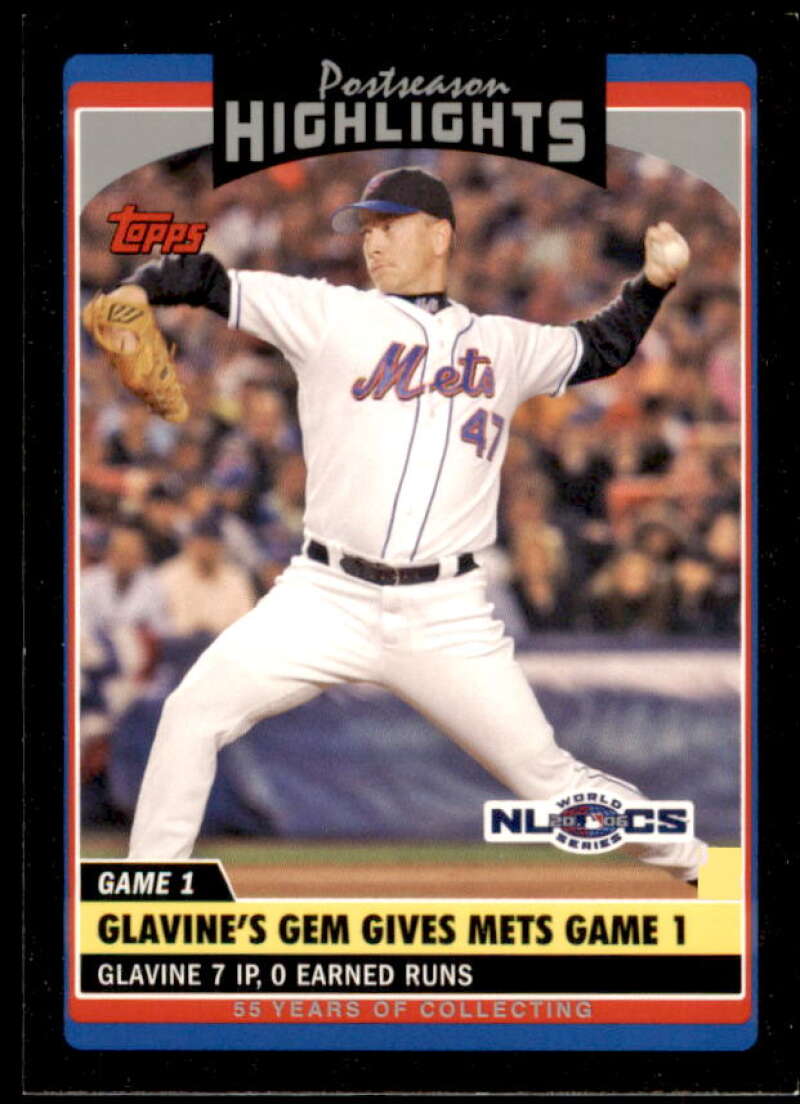 Tom Glavine Card 2006 Topps Update Black #UH190 Image 1