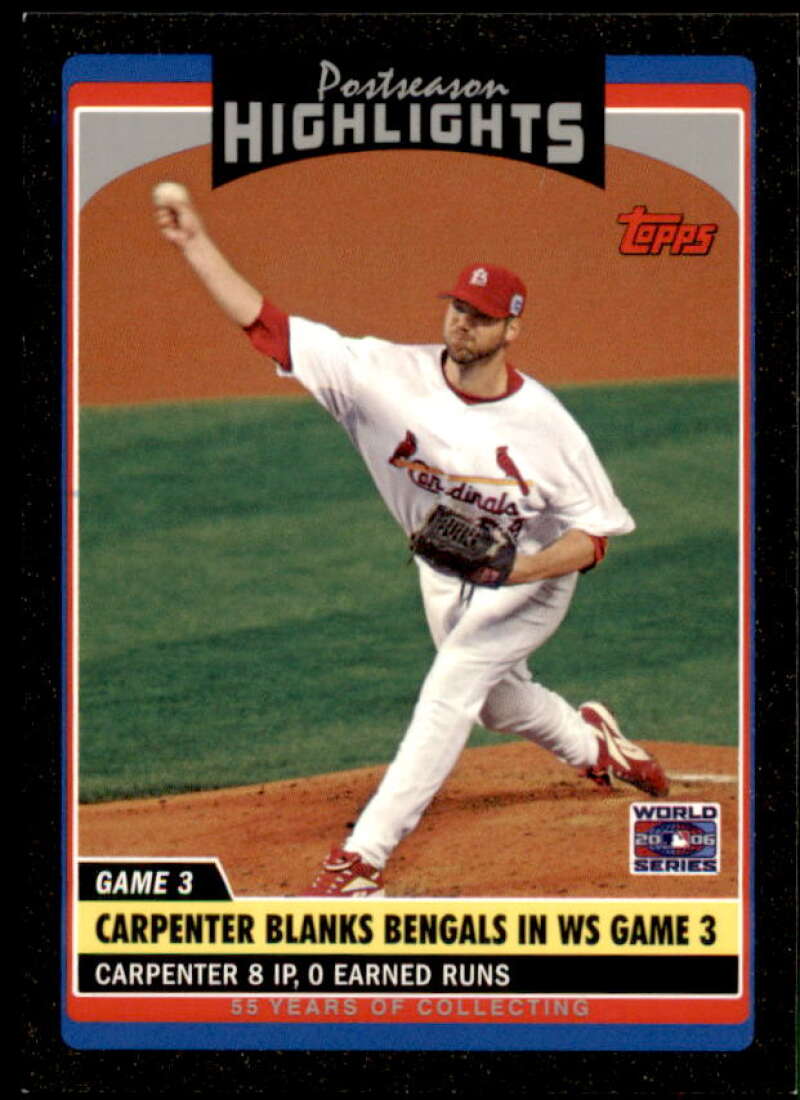Chris Carpenter Card 2006 Topps Update Black #UH199 Image 1