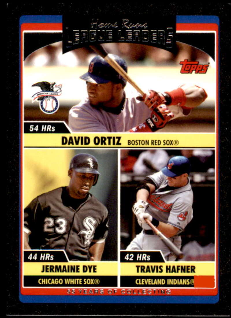 David Ortiz/Jermaine Dye/Travis Hafner Card 2006 Topps Update Black #UH202 Image 1