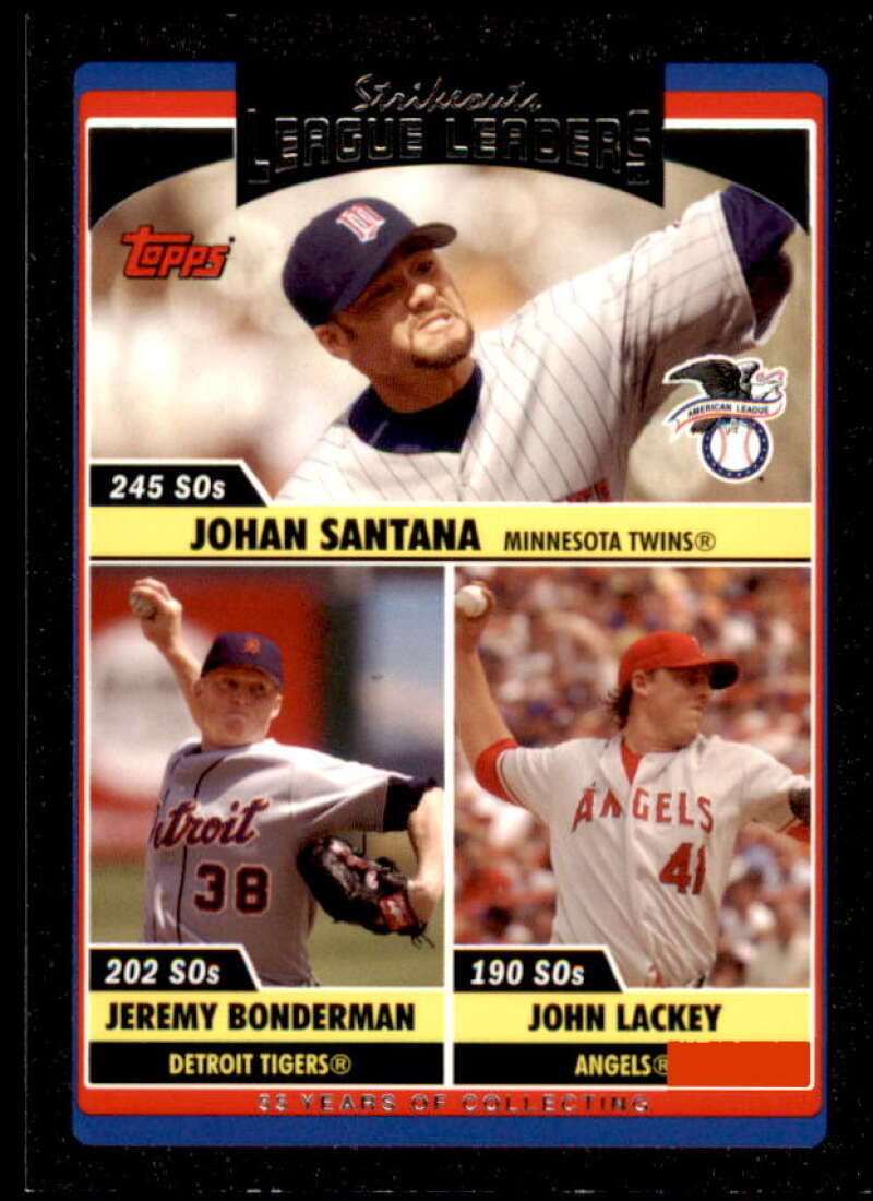 Johan Santana/Jeremy Bonderman/John Lackey Card 2006 Topps Update Black #UH208 Image 1