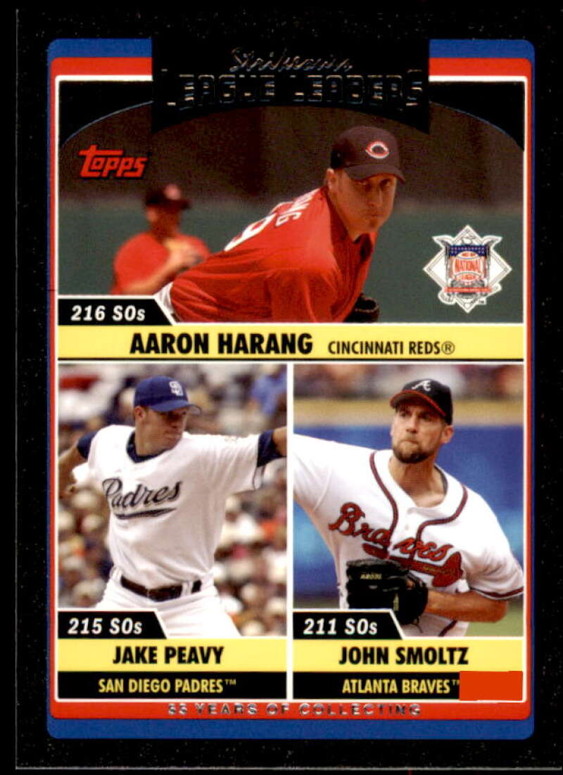 Aaron Harang/Jake Peavy/John Smoltz Card 2006 Topps Update Black #UH216 Image 1