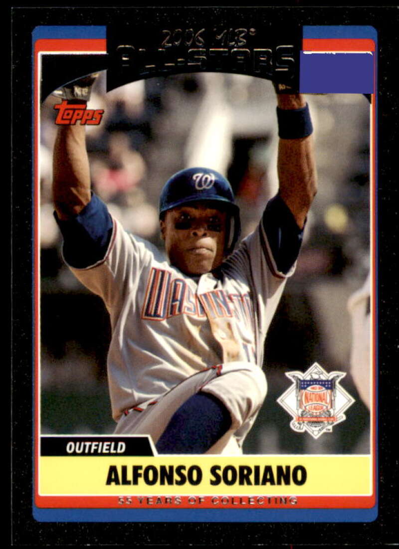 Alfonso Soriano Card 2006 Topps Update Black #UH227 Image 1