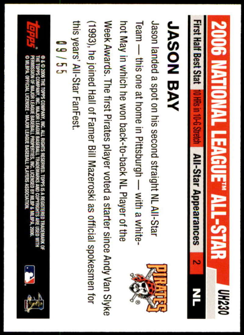 Jason Bay Card 2006 Topps Update Black #UH230 Image 2