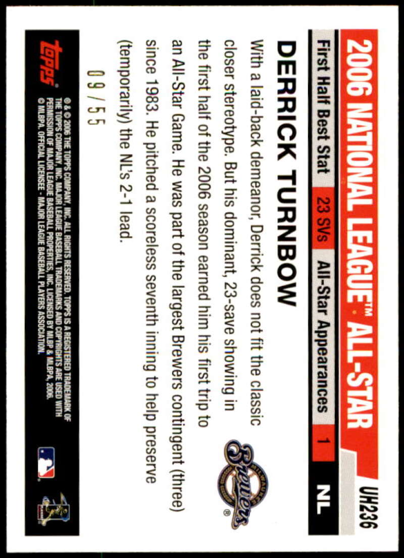 Derrick Turnbow Card 2006 Topps Update Black #UH236 Image 2