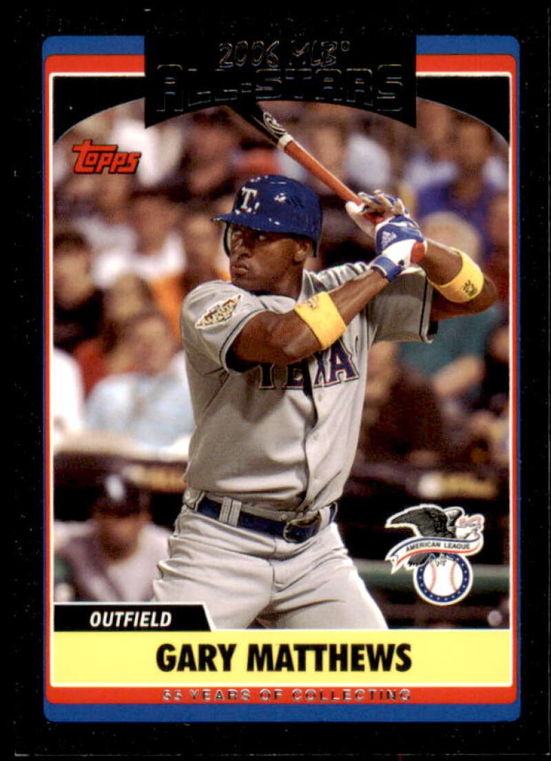 Gary Matthews Jr. Card 2006 Topps Update Black #UH249 Image 1