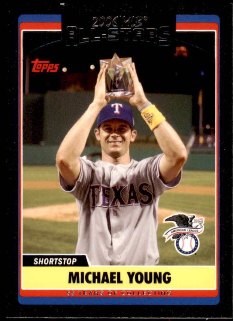Michael Young Card 2006 Topps Update Black #UH252 Image 1