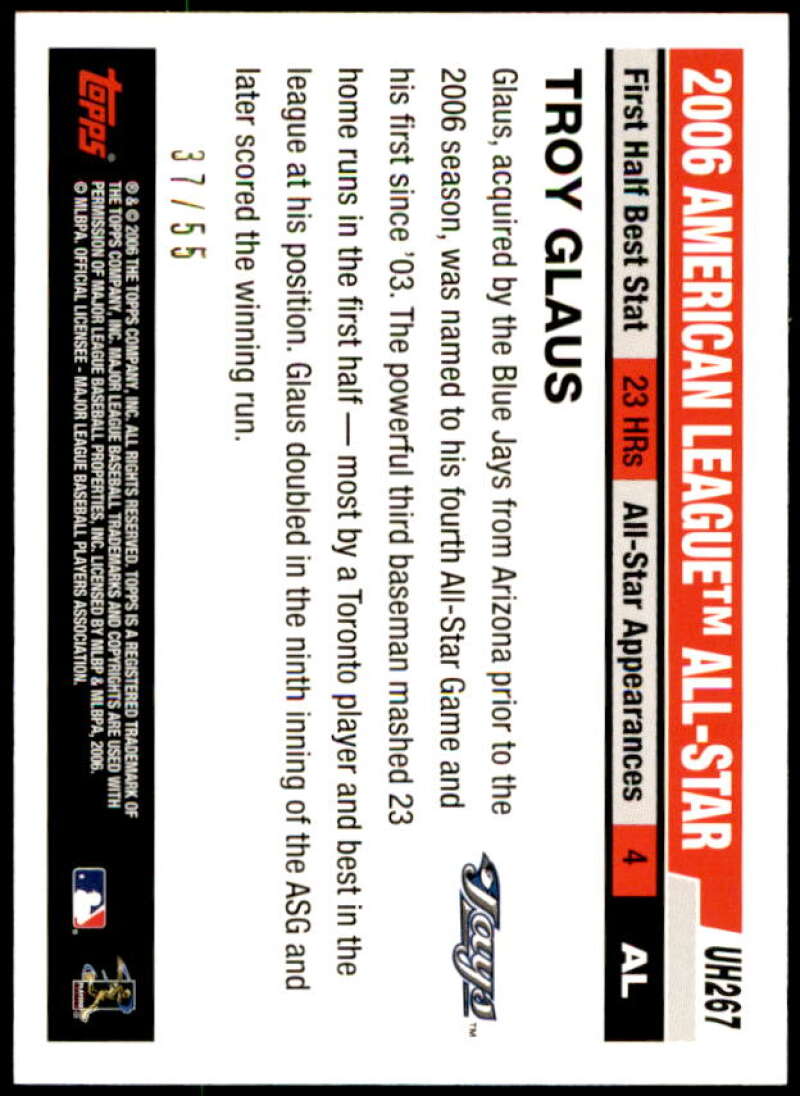 Troy Glaus Card 2006 Topps Update Black #UH267 Image 2