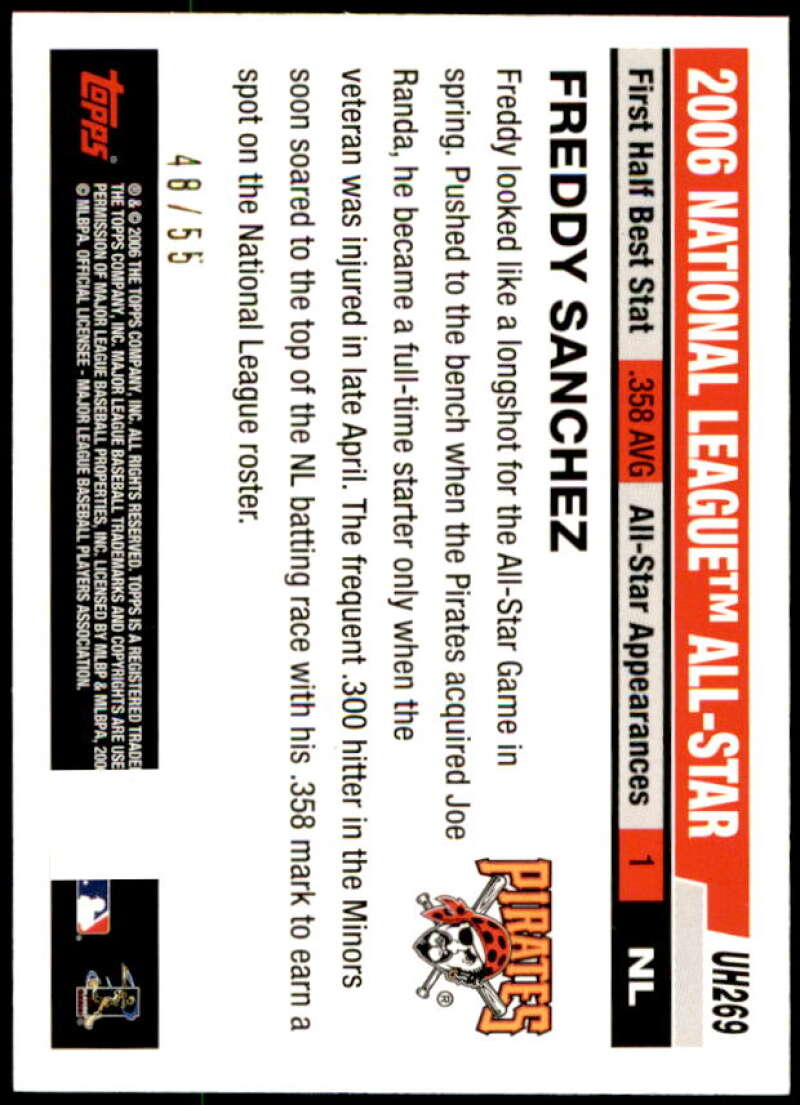 Freddy Sanchez Card 2006 Topps Update Black #UH269 Image 2