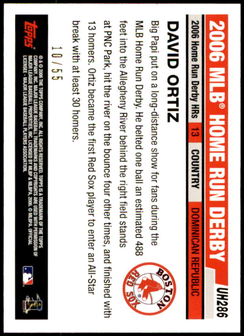 David Ortiz Card 2006 Topps Update Black #UH286 Image 2
