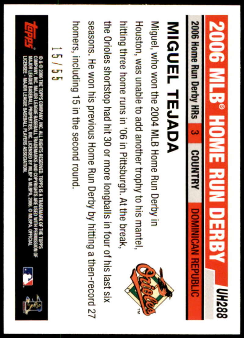 Miguel Tejada Card 2006 Topps Update Black #UH288 Image 2