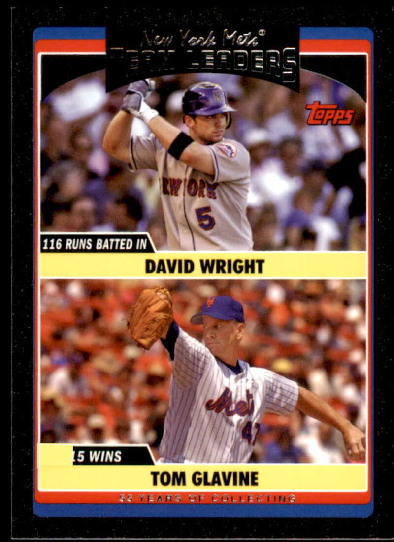 David Wright/Tom Glavine Card 2006 Topps Update Black #UH291 Image 1
