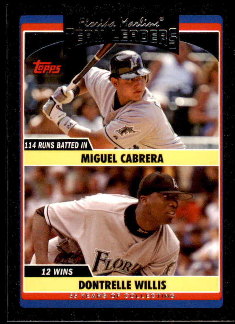 Miguel Cabrera/Dontrelle Willis Card 2006 Topps Update Black #UH293 Image 1