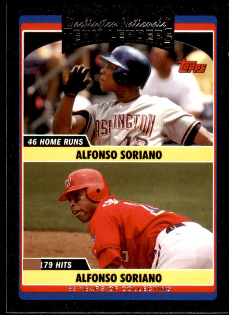 Alfonso Soriano Card 2006 Topps Update Black #UH295 Image 1